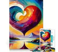 Rompecabezas panorámico de Corazones caprichosos de 1000 Piezas para Adolescentes Juego Divertido y entretenido Sin Huecos Actividad Nocturna Familiar para divertirse (38x52cm)