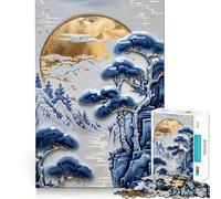 Rompecabezas panorámico de Porcelana Vintage Juego de Memoria de 1000 Piezas manualidad de Corte de Alta precisión desafío Cerebral Interactivo para el hogar (50x75cm)