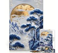 Rompecabezas panorámico de Porcelana Vintage para Adultos, 1000 Piezas, para ejercitar la Mente, pasatiempo Tranquilo, Cierre Seguro, Regalo Creativo (50x75cm)