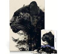 Rompecabezas Panther Double Exposure de 1000 Piezas para Adultos Desarrolla la Capacidad Mental y estimula el Cerebro Bordes precisos (38x52cm)