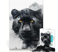 Rompecabezas Panther Double Exposure de 1000 Piezas para Adultos Juguete de lógica Clara, Divertido y Relajante Corte Perfecto Regalo Elegante (50x75cm)