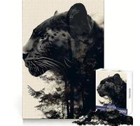 Rompecabezas Panther Double Exposure para Adultos, 1000 Piezas Fortalece la Memoria Divertido y Relajante Regalo Ideal para Festivales (50x75cm)