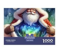 Rompecabezas Papá Noel 1000 Piezas Juego Familiar - Papá Noel Trineo Portal Mágico, Regalo Hombres Mujeres 70x50cm