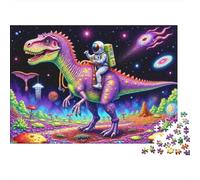 Rompecabezas Papel 1000 Piezas Aventura Espacial para Adultos Cartón Grueso Educativo Dinosaurs Universo Puzzle Alivio Estrés Decoración 38x26cm/1000pcs
