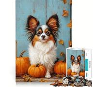 Rompecabezas Papillon con Calabazas y Hojas de otoño para Adultos, 1000 Piezas, Juguete de lógica, diversión Relajante, Bordes Suaves, (50x75cm)
