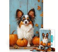 Rompecabezas Papillon con Calabazas y Hojas de otoño para Adultos, 1000 Piezas, Juguete para ejercitar la Mente, Tiempo de relajación, diseño para armar, (38x52cm)