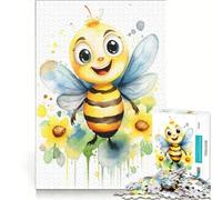 Rompecabezas para Adolescentes: 1000 Abejas de Acuarela adorables, Juguetes para armar, decoración para el hogar, Regalo Ideal para Toda la Familia 38x52cm