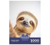 Rompecabezas para Adolescentes 1000 Adorable Sloth Taking Selfie - Fun Wall Decor Rompecabezas para Adultos Juguete Decoración De Pared Alivia El Estrés Ayuda A Ejercitar El Cerebro 52x38cm/1000pcs