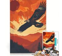 Rompecabezas para Adolescentes 1000 águilas Volando de Estilo Vintage Juegos relajantes interacción Entre Padres e Hijos Regalos de cumpleaños 38x26cm