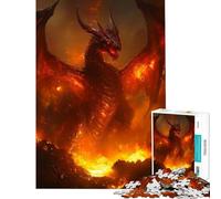 Rompecabezas para Adolescentes 1000 Anillo de Fuego Arcano del Dragón Juguetes adictivos para Cultivar la Paciencia Juego de ingenio Difícil Regalos de cumpleaños Tamaño 75x50cm