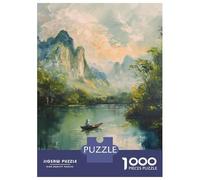 Rompecabezas para Adolescentes 1000 Asian Mountains River Rompecabezas para Adultos Juego Práctico Patrón De Ensamblaje Oferta como Regalos para Toda La Familia 70x50cm/1000pcs