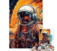 Rompecabezas para Adolescentes 1000 astronautas en el Espacio Rompecabezas Divertidos para Adolescentes Juegos de Corte de precisión cumpleaños (tamaño 38x52cm)