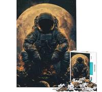 Rompecabezas para Adolescentes 1000 Astronautas en la Luna Actividades Divertidas en casa Carrera de Velocidad de Manos Juegos Familiares para Mayores de 14 años (38x26cm)