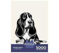 Rompecabezas para Adolescentes 1000 Basset Hound Rompecabezas para Adultos Juguetes De Bricolaje Análisis Y Lógica Ayudan A Ejercitar El Cerebro 70x50cm/1000pcs