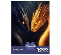 Rompecabezas para Adolescentes 1000 Black and Gold Dragons Rompecabezas para Adultos Juego Práctico Patrón De Ensamblaje Oferta como Regalos para Toda La Familia 70x50cm/1000pcs
