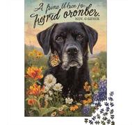 Rompecabezas para Adolescentes 1000 Black Labrador Retriever Art Print Rompecabezas para Adolescentes Juego De Ingenio Decoración De Pared Regalos Y Cumpleaños Únicos 52x38cm/1000pcs