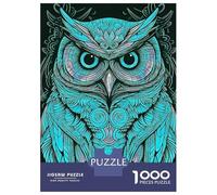 Rompecabezas para Adolescentes 1000 Blue Owl Rompecabezas para Adultos Juego Práctico Patrón De Ensamblaje Oferta como Regalos para Toda La Familia 52x38cm/1000pcs