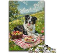 Rompecabezas para Adolescentes: 1000 Border Collie Feliz para Mayores de 14 años, Juego de ingenio, Adultos y Adolescentes, 26x38cm