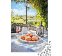 Rompecabezas para Adolescentes 1000 Breakfast in The Countryside Rompecabezas para Adultos Juegos Relajantes Decoración Perfecta Cumpleaños 38x26cm/1000pcs