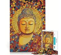 Rompecabezas para Adolescentes 1000 Budas en Pensamientos Arte Corte Preciso Divertido Creativo Juego Mental Relajante Tiempo Divertido Regalo de Arte Navideño (38x26cm)