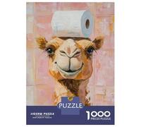 Rompecabezas para Adolescentes 1000 Camel with Toilet Paper(2) Rompecabezas para Adultos Juego Práctico Patrón De Ensamblaje Oferta como Regalos para Toda La Familia 70x50cm/1000pcs