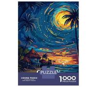 Rompecabezas para Adolescentes 1000 Cancun Mexico Tropical Beach Night Rompecabezas para Adolescentes Juego De Ingenio Decoración De Pared Regalos Y Cumpleaños Únicos 38x26cm/1000pcs