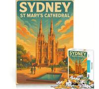 Rompecabezas para Adolescentes 1000 Catedral DE Santa MARÍA, Juegos relajantes, interacción Entre Padres e Hijos, Regalos de cumpleaños 38x26cm