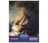 Rompecabezas para Adolescentes 1000 Christ in The Storm Rompecabezas para Adultos Juego Práctico Patrón De Ensamblaje Oferta como Regalos para Toda La Familia 38x26cm/1000pcs