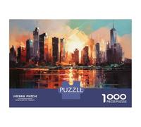 Rompecabezas para Adolescentes 1000 Cityscape Painting Artwork Rompecabezas para Adultos Juguete Decoración De Pared Alivia El Estrés Ayuda A Ejercitar El Cerebro 52x38cm/1000pcs