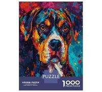 Rompecabezas para Adolescentes 1000 Colorful Dog Wall Art Print-3 Rompecabezas para Adultos Juguetes De Bricolaje Análisis Y Lógica Ayudan A Ejercitar El Cerebro 38x26cm/1000pcs