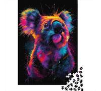 Rompecabezas para Adolescentes 1000 Colorful Koala Art Print Rompecabezas DIY Juguetes Difícil Oferta Difícil como Regalos para Toda La Familia 52x38cm/1000pcs
