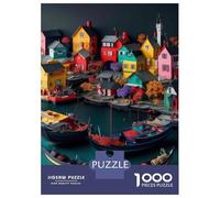 Rompecabezas para Adolescentes 1000 Colorful Paper Townscape Model Rompecabezas DIY Juguetes Difícil Oferta Difícil como Regalos para Toda La Familia 70x50cm/1000pcs
