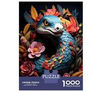 Rompecabezas para Adolescentes 1000 Colorful Snake Art Print Rompecabezas para Adultos Juego Práctico Mejora La Memoria para Cumpleaños, Navidad 70x50cm/1000pcs