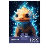 Rompecabezas para Adolescentes 1000 Cosmic Celestial Axolotl Rompecabezas para Adultos Juego Práctico Patrón De Ensamblaje Oferta como Regalos para Toda La Familia 38x26cm/1000pcs
