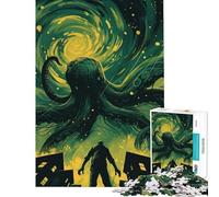 Rompecabezas para Adolescentes 1000 Cthulhu Rising Difícil y desafiante Juego Relajante de desafío Difícil Apto para Mayores de 14 años (38x26cm)