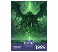 Rompecabezas para Adolescentes 1000 Cthulhu Rising with Ship Rompecabezas para Adultos Juego Práctico Patrón De Ensamblaje Oferta como Regalos para Toda La Familia 38x26cm/1000pcs