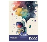 Rompecabezas para Adolescentes 1000 Cute Astronaut Dreams Rompecabezas para Adultos Juguete Decoración De Pared Alivia El Estrés Ayuda A Ejercitar El Cerebro 38x26cm/1000pcs
