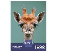 Rompecabezas para Adolescentes 1000 Cute Giraffe Animal Art Rompecabezas para Adultos Juguetes De Bricolaje Análisis Y Lógica Ayudan A Ejercitar El Cerebro 70x50cm/1000pcs