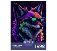 Rompecabezas para Adolescentes 1000 Cute Whimsical Fox Rompecabezas para Adultos Juego De Ingenio Carrera De Velocidad De Manos para Cumpleaños, Navidad 38x26cm/1000pcs