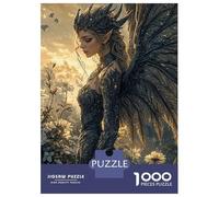 Rompecabezas para Adolescentes 1000 Dark Angel in Bloom Rompecabezas para Adultos Juego Práctico Patrón De Ensamblaje Oferta como Regalos para Toda La Familia 70x50cm/1000pcs