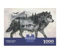 Rompecabezas para Adolescentes 1000 Dire Wolf The Spirit of Ancestral Creatures Rompecabezas para Adultos Juegos Relajantes Decoración Perfecta Cumpleaños 52x38cm/1000pcs