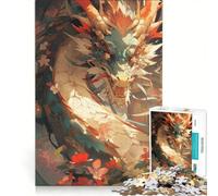 Rompecabezas para Adolescentes 1000 Dragon Colorful Aura, Juego Familiar, Actividades Divertidas para Hacer en casa, 50x75cm