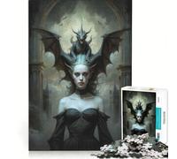 Rompecabezas para Adolescentes 1000 Dragon Queen, Juego Familiar, Actividades Divertidas para Hacer en casa, 38x26cm