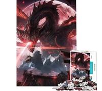 Rompecabezas para Adolescentes 1000 Dragones de Destrucción Láser Actividades Divertidas en Casa Carrera de Velocidad de Manos Juegos Familiares para Mayores de 14 Años (50x75cm)