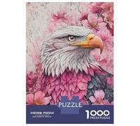 Rompecabezas para Adolescentes 1000 Eagle in Blossoms-1 Rompecabezas para Adultos Juguete Decoración De Pared Alivia El Estrés Ayuda A Ejercitar El Cerebro 38x26cm/1000pcs