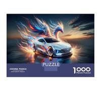Rompecabezas para Adolescentes 1000 Electric Car with Phoenix Wings Future Mobility Rompecabezas para Adultos Juguete Decoración De Pared Alivia El Estrés Ayuda A Ejercitar El Cerebro 70x50cm/1000pcs