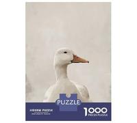 Rompecabezas para Adolescentes 1000 Elegant White Duck Portrait Rompecabezas para Adultos Juegos Relajantes Decoración Perfecta Cumpleaños 70x50cm/1000pcs