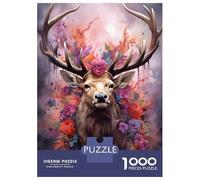 Rompecabezas para Adolescentes 1000 Elk The Royal Beaute Rompecabezas para Adultos Juegos Relajantes Decoración Perfecta Cumpleaños 38x26cm/1000pcs