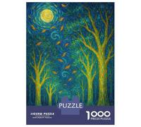 Rompecabezas para Adolescentes 1000 Enchanted Forest Under A Swirling Sky Rompecabezas para Adultos Juego Práctico Patrón De Ensamblaje Oferta como Regalos para Toda La Familia 38x26cm/1000pcs