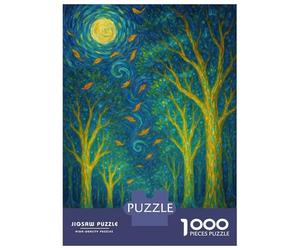 Rompecabezas para Adolescentes 1000 Enchanted Forest Under A Swirling Sky Rompecabezas para Adultos Juego Práctico Patrón De Ensamblaje Oferta como Regalos para Toda La Familia 38x26cm/1000pcs